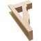 Ekena Millwork 6-in W x 14-in D x 26-in H Funston Block Rough Cedar Woodgrain TimberThane Outlooker, Primed Tan OUTUR060X14X26FST44RCPR - alternate 4